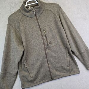 Avalanche Jacket Mens 2XL‎ Brown Mock Neck Flece Lined Outdoor Gorpcore Hiking